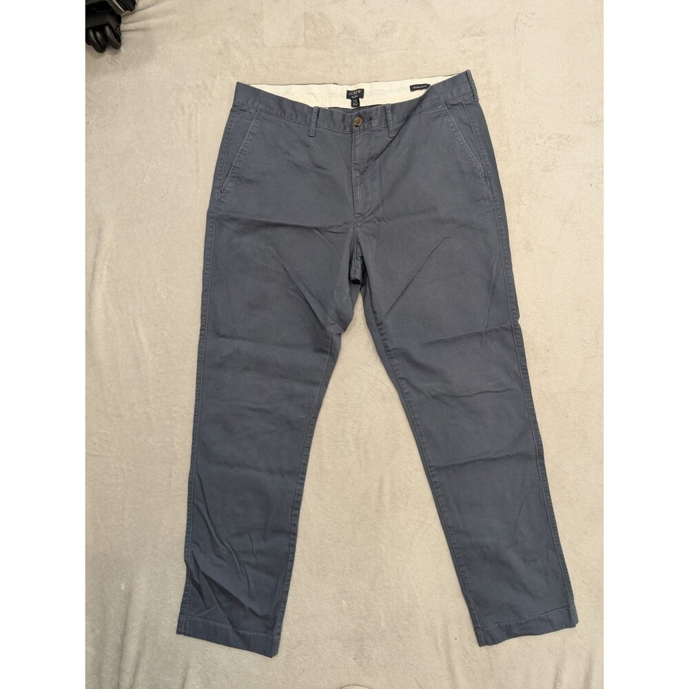 J Crew Flex Chino Pants Mens 34x32 Gray Slim Casual Everyday Formal Office